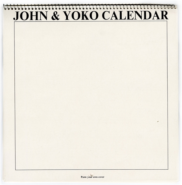 John Lennon & Yoko Ono Rare 1970 Calendar