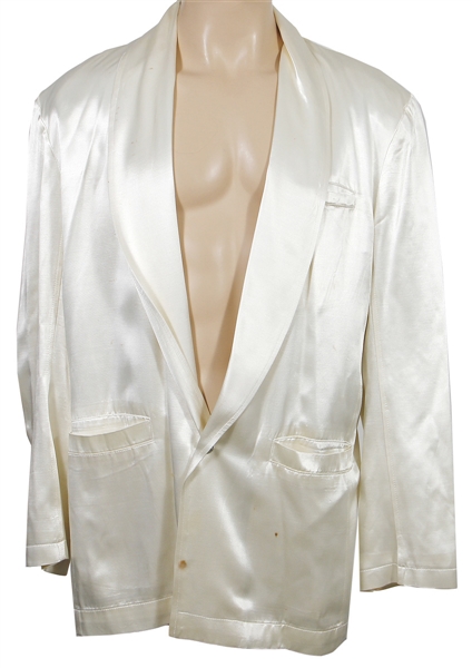 Michael Jackson Owned and Worn Off-White Satin Jacket