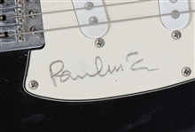 Paul McCartney and Ringo Starr Signed Black Guitar (REAL)