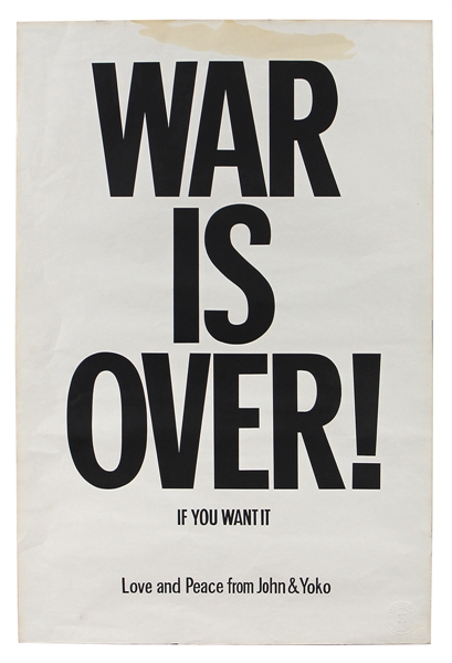 John Lennon and Yoko Ono “War Is Over!” Poster