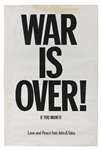 John Lennon and Yoko Ono “War Is Over!” Poster