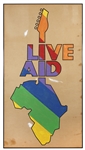 LIVE Aid 7/13/1985 Original Painting With Logo Used In TV Broadcast of Iconic Concert