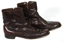Elvis Presley Stage Worn & Owned Brown Leather Ankle Boots 