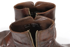 Elvis Presley Stage Worn & Owned Brown Leather Ankle Boots 