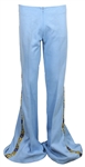 Elvis Presley Owned and Worn Blue Pants with Gold Stripes