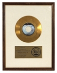 The Beatles “Get Back” RIAA White Matte Gold 45 Record Award Presented to The Beatles