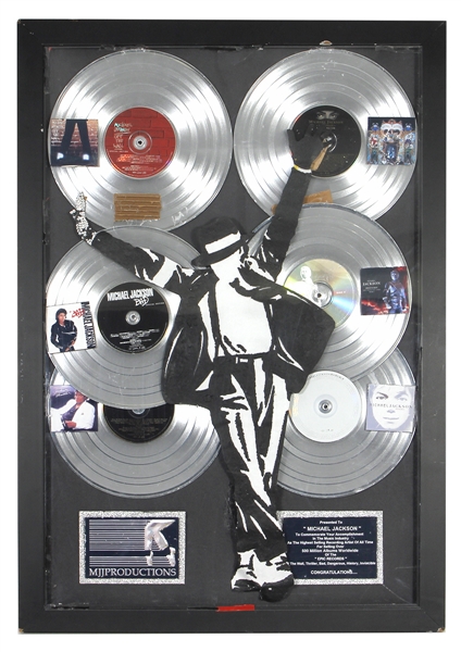 Michael Jackson Owned Record Award Commemorating Him as the Highest Selling Recording Artist of All Time
