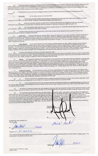 Michael Jackson 2001 Signed 30th Anniversary Madison Square Garden New York Performance Contract