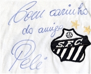 Pele 1970-1971 Santos Match Worn & Signed Jersey