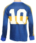 Diego Maradona Historic Multiple Match Worn & Signed Boca Juniors Jersey 7/26/1981 Won Boca Juniors League (MEARS & JSA)