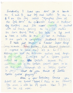 Led Zeppelin Jimmy Page Signed 1962 Handwritten Letter - When Jimmy Was Only 18 - Discussing Buying His Fender Amp and Gibson Guitar (REAL)