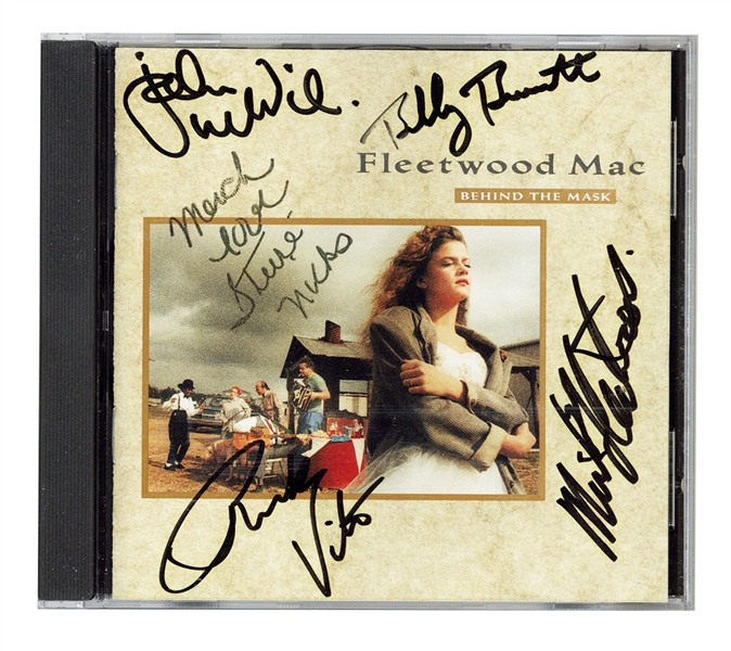 Fleetwood Mac Band Signed “Behind the Mask” CD Cover (REAL)