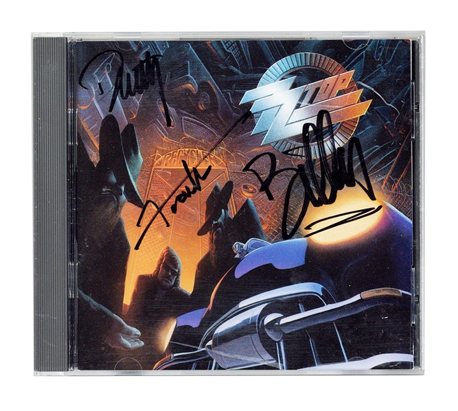 ZZ Top Signed “Recycler” CD Cover (REAL)