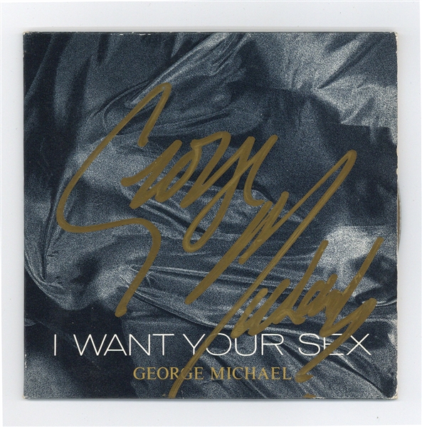 George Michael Signed “I Want Your Sex” CD Cover (REAL)