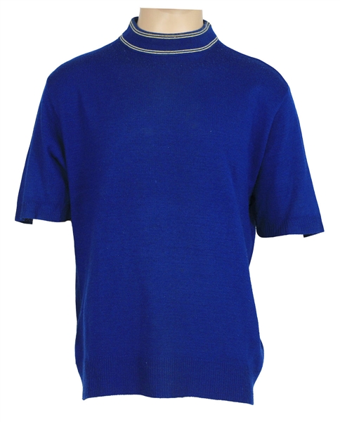 Elvis Presley Owned & Worn "Arnold Palmer" Short-Sleeved Blue Leisure Top