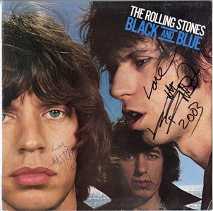 The Rolling Stones Band Signed “Black and Blue” Album (JSA & REAL)