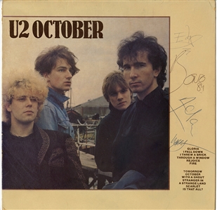 U2 Signed Vintage “October” Album (REAL)