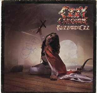 Ozzy Osbourne Band with Randy Rhoads Signed Blizzard of Ozz Album (Signed by 5) (REAL)