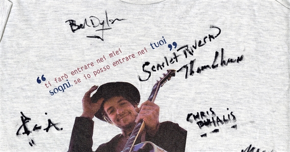 Bob Dylan and Band Signed Concert T-Shirt (REAL)