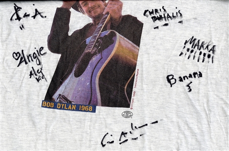 Bob Dylan and Band Signed Concert T-Shirt (REAL)