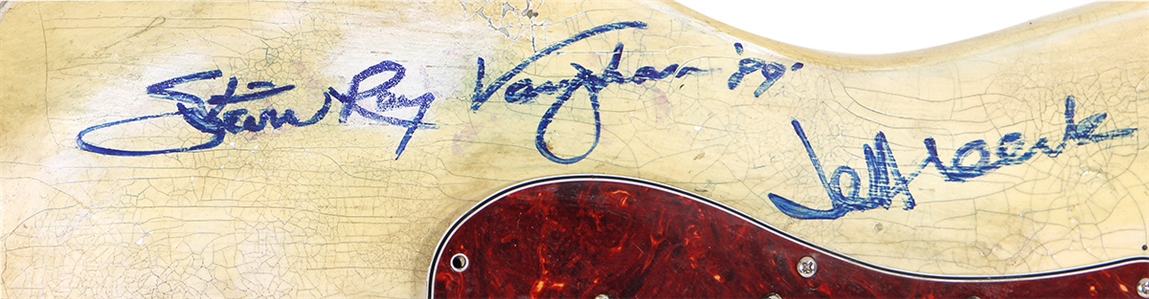 Stevie Ray Vaughan and Jeff Beck Signed Fender Stratocaster Electric Guitar (JSA)