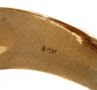 Elvis Presley Owned and Worn 14kt Gold & Diamond Nugget-Style Ring (RGU)