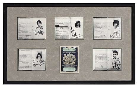 The Rolling Stones Band Signed 1983 Replica Passports (REAL)