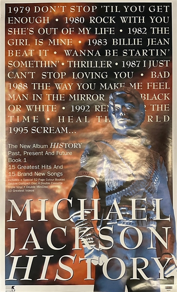 Michael Jackson Signed HIStory Tour Poster (REAL)