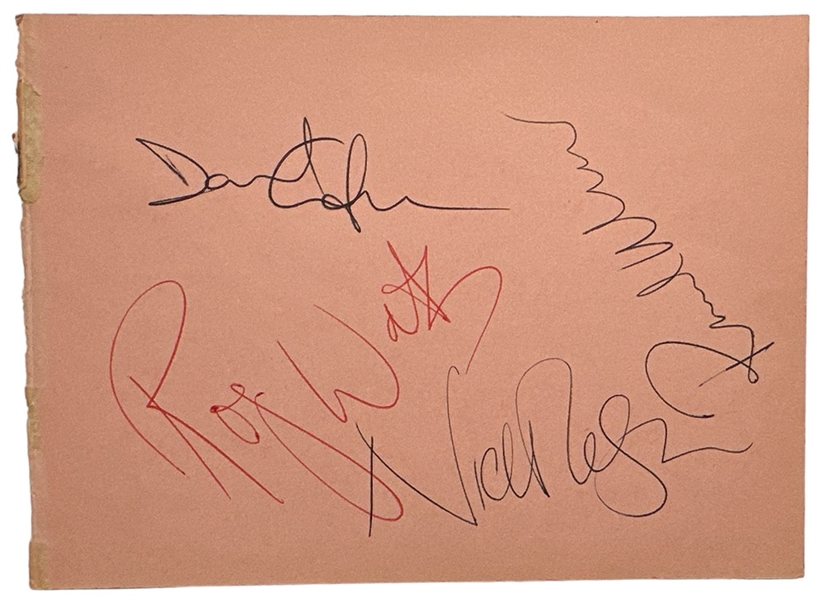 Pink Floyd Vintage Signed Autograph Book Page (JSA & REAL)
