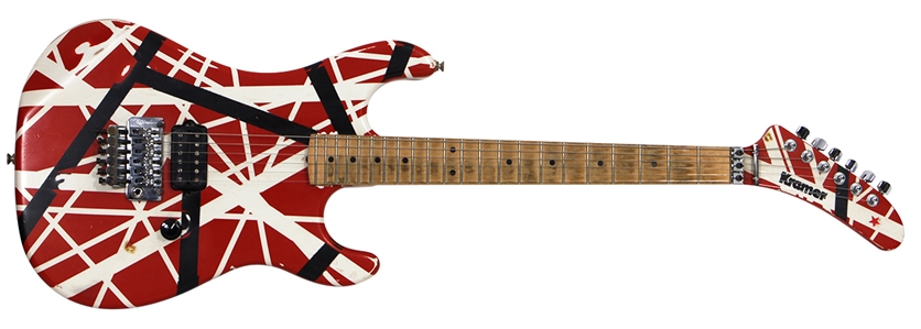 Kramer Custom Red/White/Black Striped Guitar Dating to 1985 - Attributed to Eddie Van Halen
