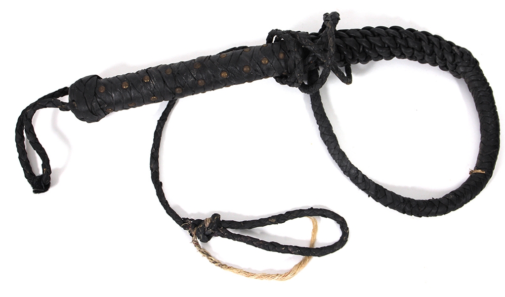 Alice Cooper Stage Used Leather Whip
