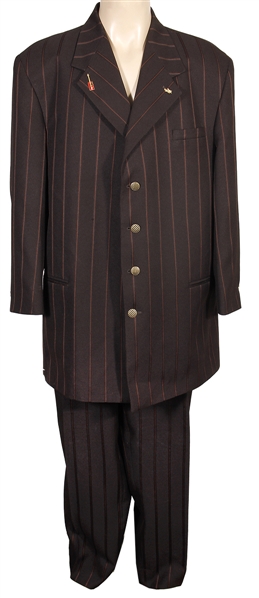 Bo Diddley Signed Stage and Iconic Event Worn Brown Pinstripe Suit