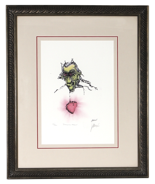 Jerry Garcia Original "Draculas Heart" Original Limited Edition Lithograph Artwork