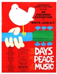Woodstock 1969 Original “3 Days of Peace and Music” Concert Poster