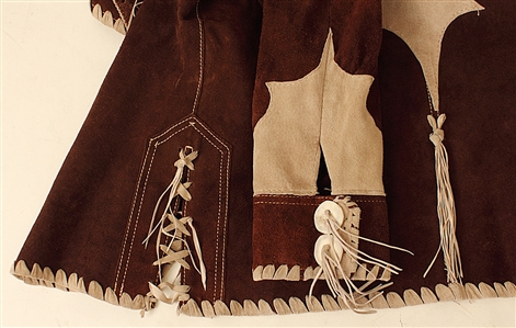 Elvis Presley Owned & Worn Suzy Cream Cheese Two-Tone Brown Suede Fringed Jacket