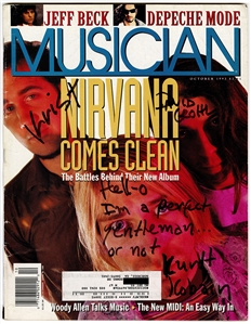 Nirvana Signed 1993 Musician Magazine Cover (JSA)