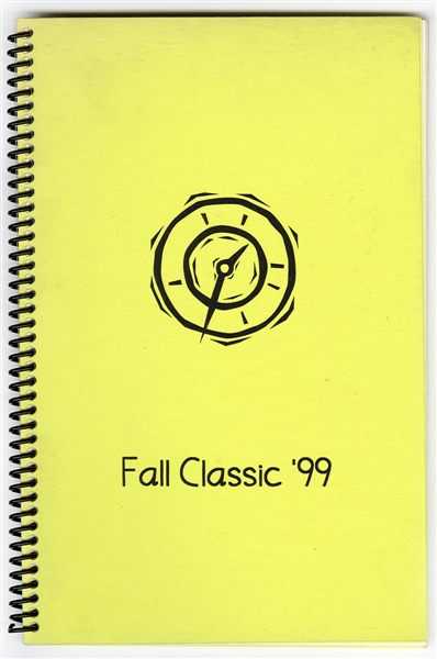 Bob Dylan Original "Fall Class 99" Concert Tour Itinerary
