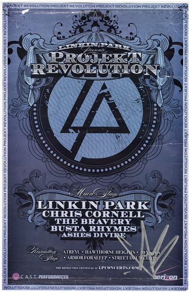 Chris Cornell Boldly Signed 2008 Projekt Revolution Concert Festival Poster (REAL)
