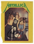 Metallica Lars Ulrich Signed Magazine Photograph