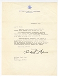 Richard Nixon Signed Typewritten Letter
