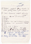 Madonna Handwritten To-Do List