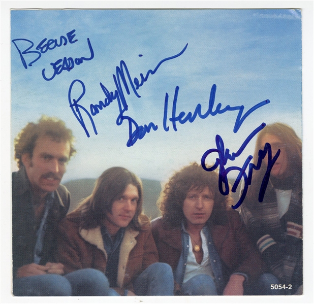 Eagles Debut Album CD Insert Signed by All Four Original Members