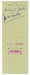 James Brown Twice Signed 1968 Pate & Associates Check