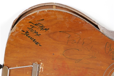 Acoustic Guitar Played & Signed By Many Artists Including Lou Gramm, Doug Clifford, Paul Rodgers and Leigh Foxx (The Coke Guitar)