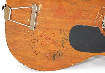Acoustic Guitar Played & Signed By Many Artists Including Lou Gramm, Doug Clifford, Paul Rodgers and Leigh Foxx (The Coke Guitar)