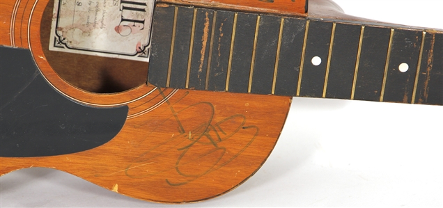 Acoustic Guitar Played & Signed By Many Artists Including Lou Gramm, Doug Clifford, Paul Rodgers and Leigh Foxx (The Coke Guitar)