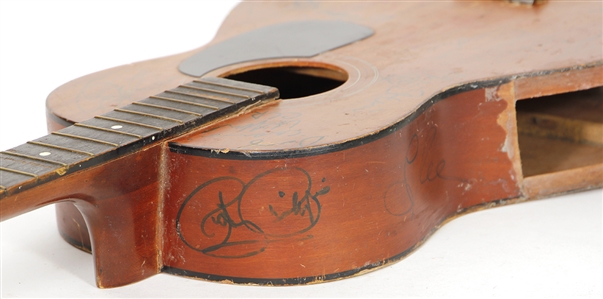 Acoustic Guitar Played & Signed By Many Artists Including Lou Gramm, Doug Clifford, Paul Rodgers and Leigh Foxx (The Coke Guitar)