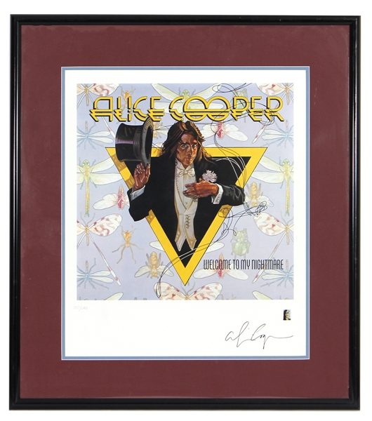 Alice Cooper Signed “Welcome to My Nightmare” Original Limited Edition Lithograph (157/690)