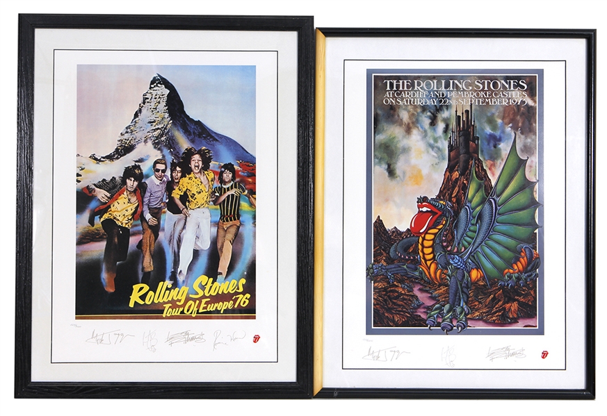 Rolling Stones Original Tour and Album Limited Edition Signature Plated Lithographs Collection