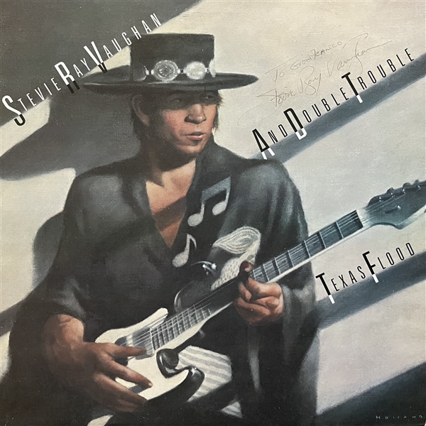 Stevie Ray Vaughan Signed “Texas Flood” Album (REAL)
